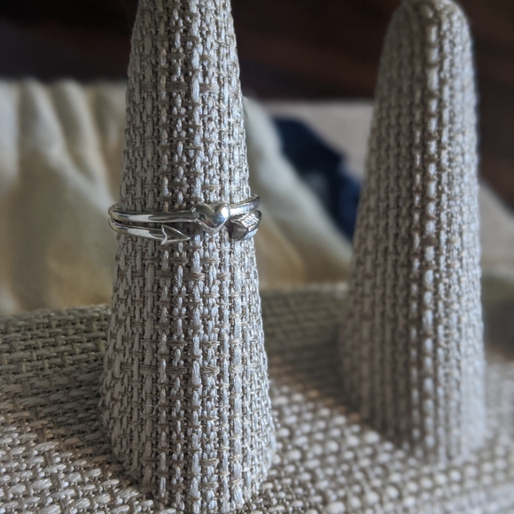 RARE Be Mine Sterling silver nesting rings - Picture 2 of 7